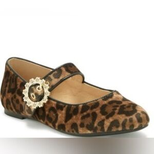 Vince Camuto Brown Leopard Kids Dress Shoes